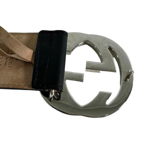 GUCCI 214351 Green Red Nylon Web Interlocking GG Men's Belt Made in Italy 90-36 - Picture 6 of 10